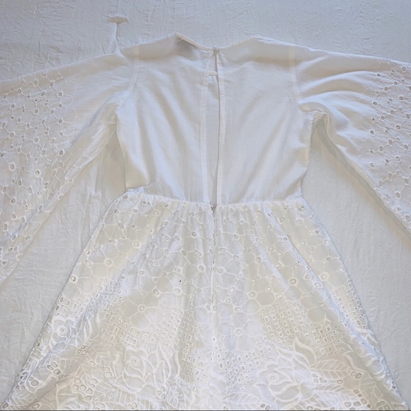 LIONESS White Crochet Lace Bell Sleeve Romper - Picture 5 of 6